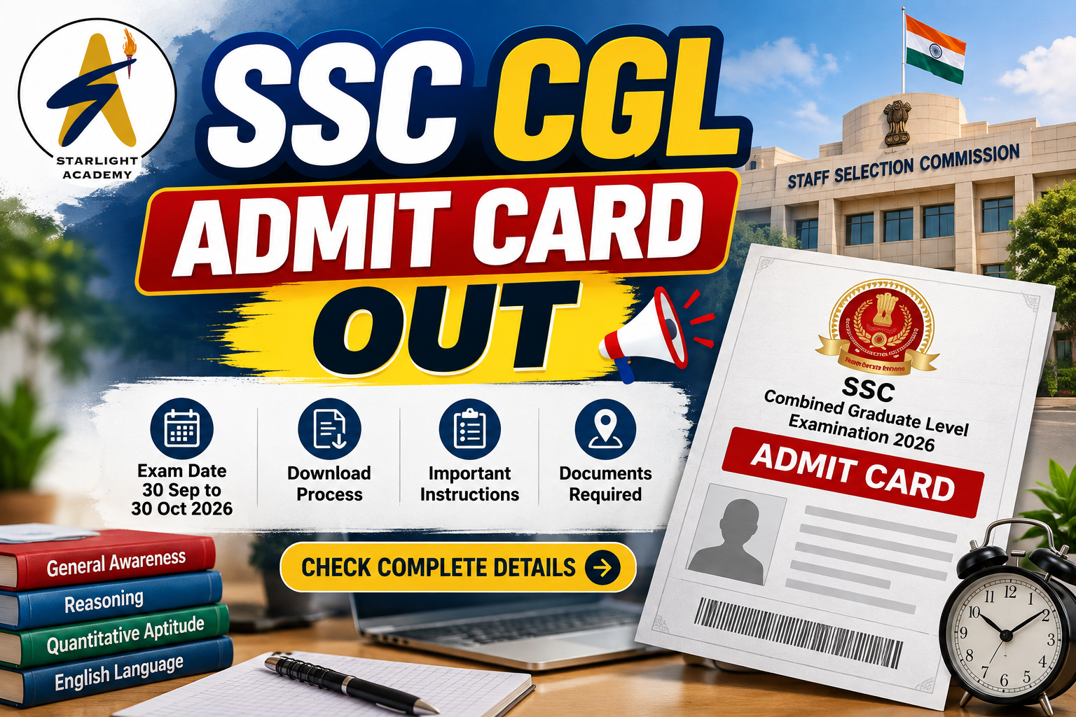 SSC CGL 2026 admit card download and exam preparation